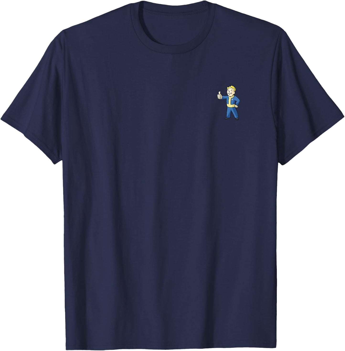 Fallout - Vault Boy Small Design T-Shirt - T-Shirt | Navy