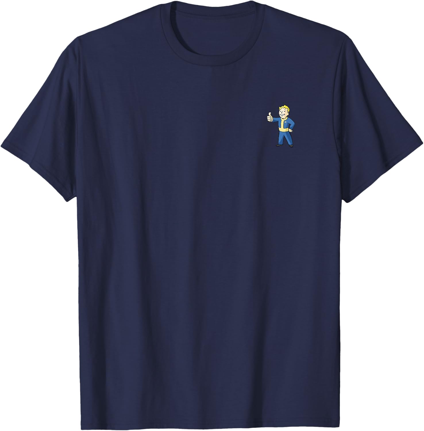 Fallout - Vault Boy Small Design T-Shirt - T-Shirt | Navy