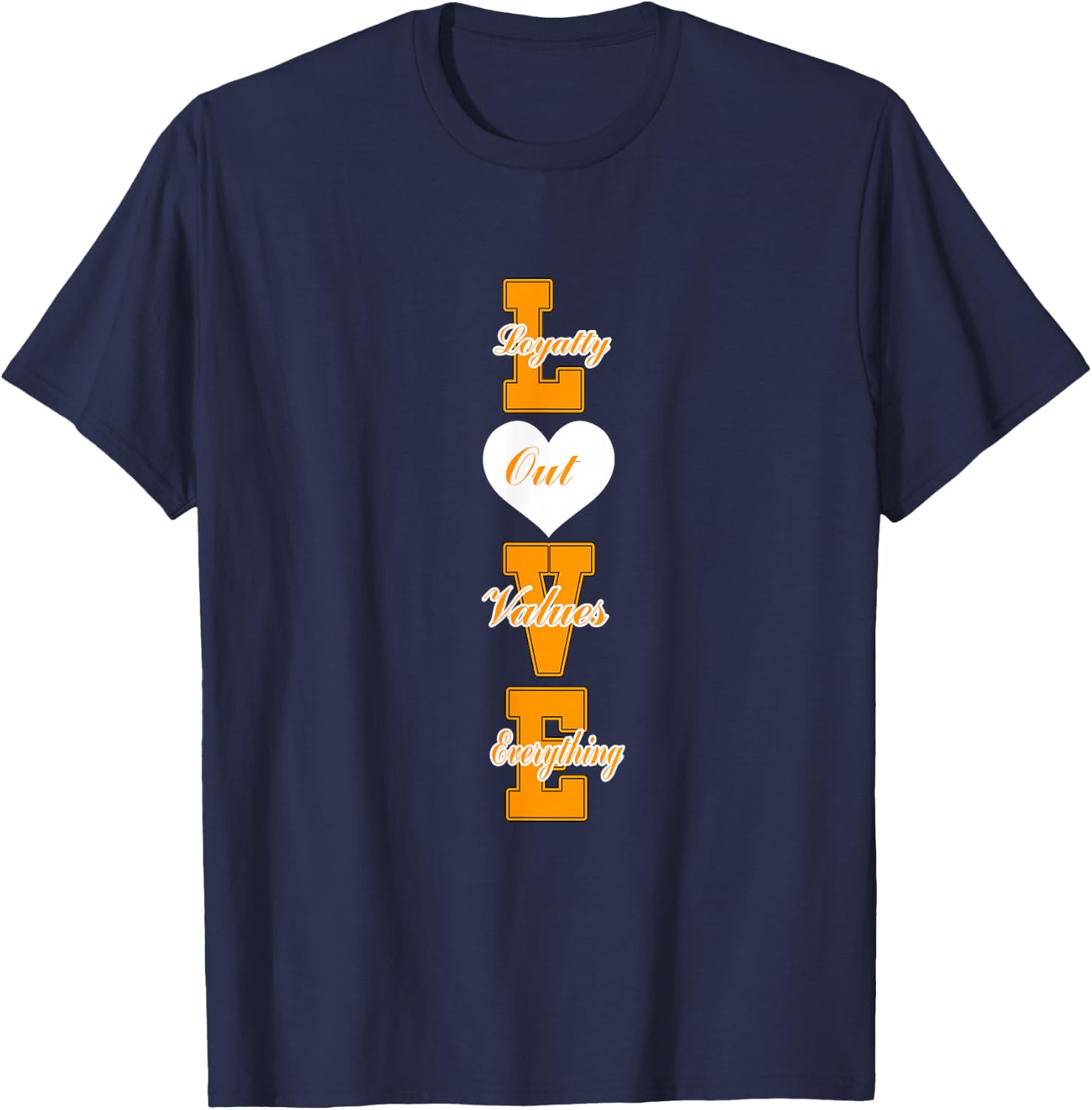 Orange Loyalty > Everything Orange Graphic T-Shirt - T-Shirt | Navy