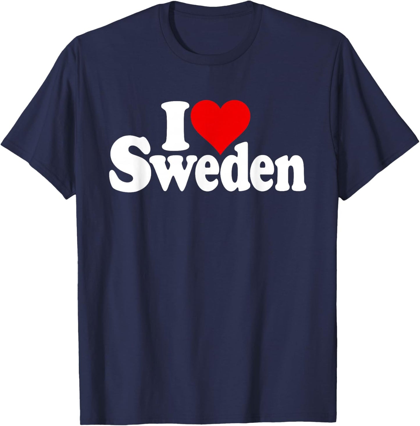 I Love Heart Sweden Sverige Swedish Culture T-Shirt - T-Shirt | Navy