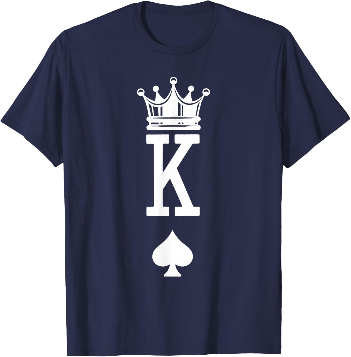King and Queen Couple of Spades King and Queen of Hearts T-Shirt - T-Shirt | Navy
