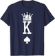 King and Queen Couple of Spades King and Queen of Hearts T-Shirt - T-Shirt | Navy