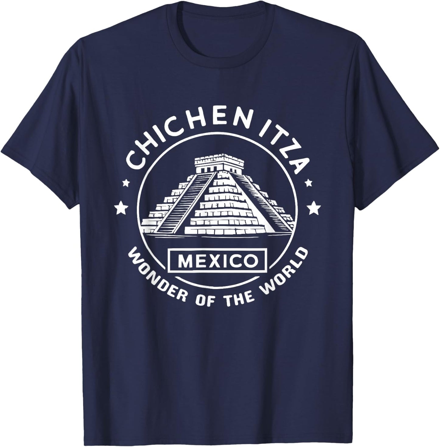 Chichen Itza Maya Civilization Mayan Pyramid Mexico T-Shirt - T-Shirt | Navy
