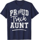 Proud Track Aunt Funny College Track And Field Auntie T-Shirt - T-Shirt | Navy