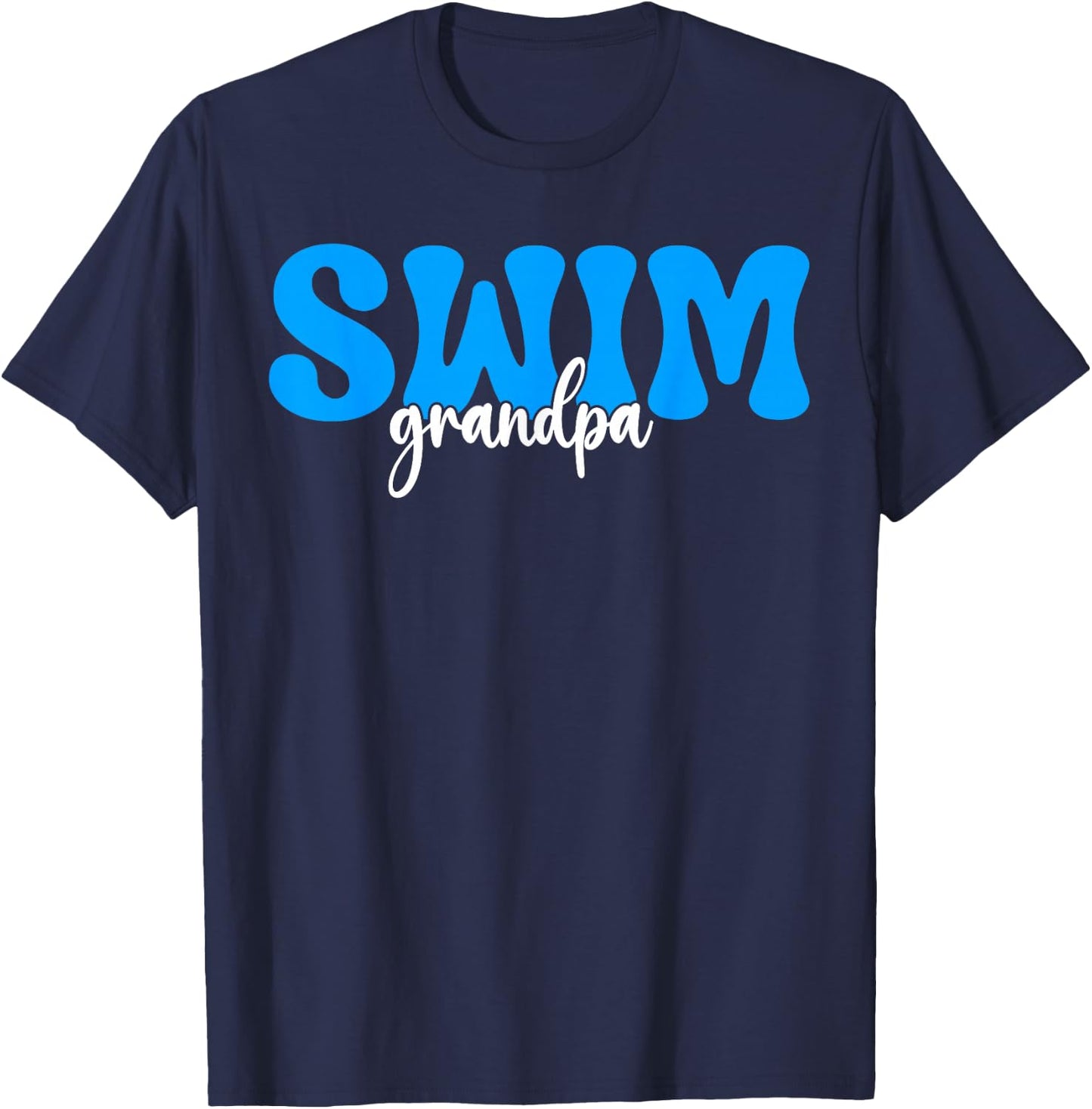 Swim Grandpa Swimmer Grandfather Swimming Grandpa T-Shirt - T-Shirt | Navy