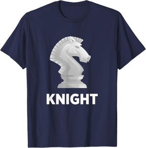 Knight Chess Piece Game Matching Simple Halloween Costume T-Shirt - T-Shirt | Navy