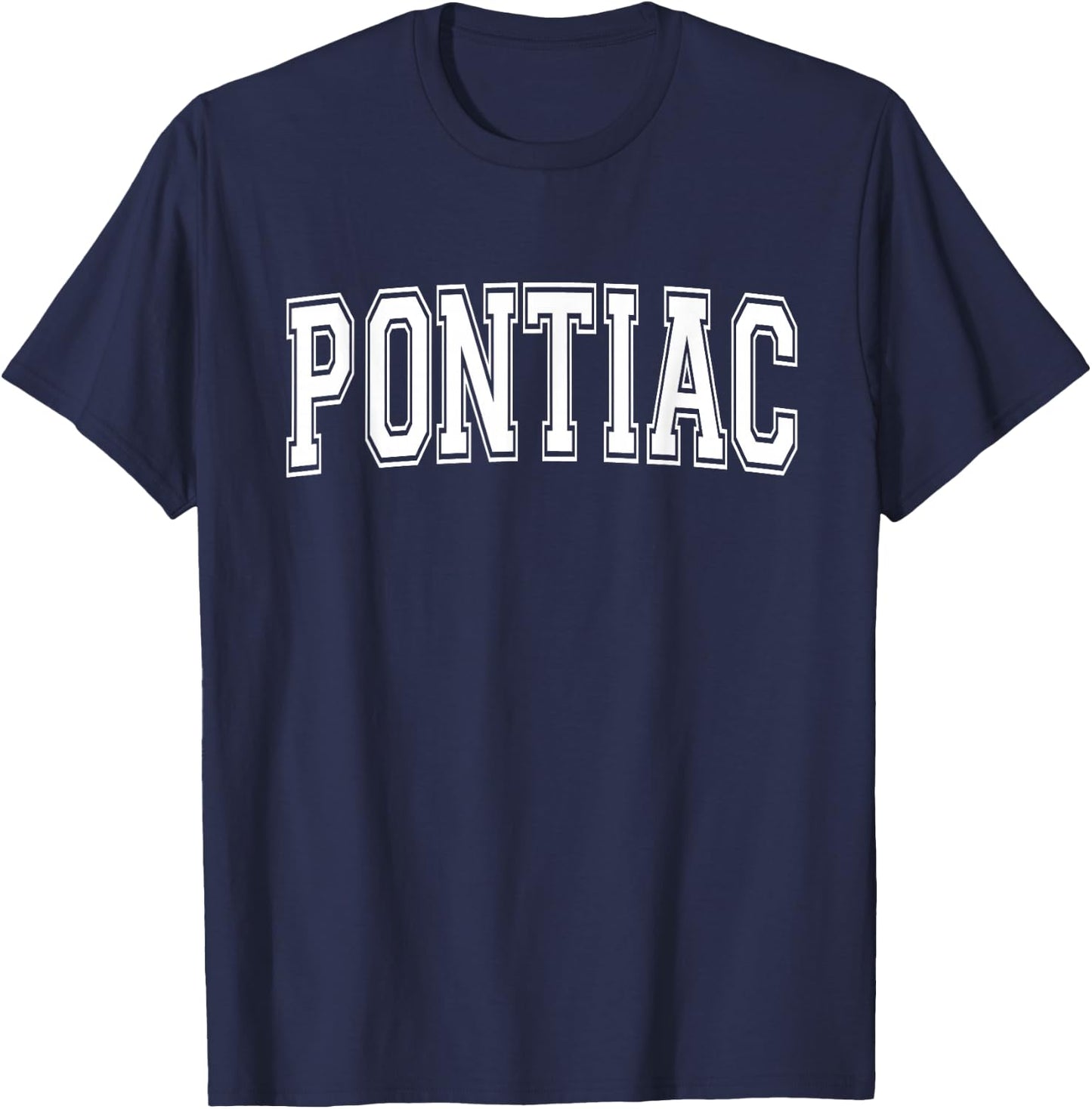 PONTIAC MI MICHIGAN USA Vintage Sports Varsity Style T-Shirt - T-Shirt | Navy