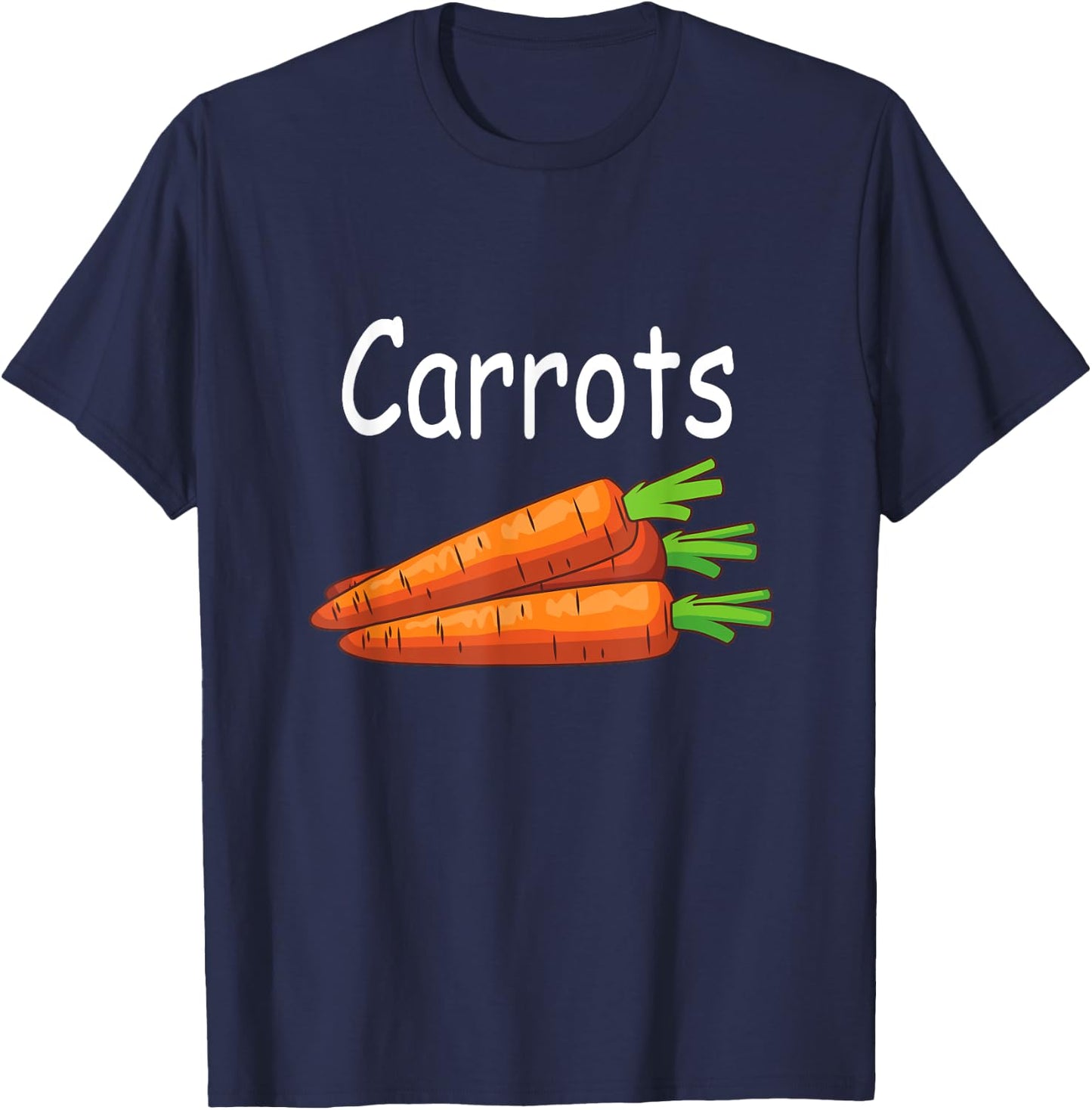 Funny Family Matching Halloween Costumes Peas and Carrots T-Shirt - T-Shirt | Navy