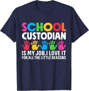 School Custodian Appreciation Back To School T-Shirt - T-Shirt | Navy