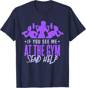 Funny Gym Fitness Workout Women Trainer T-Shirt - T-Shirt | Navy