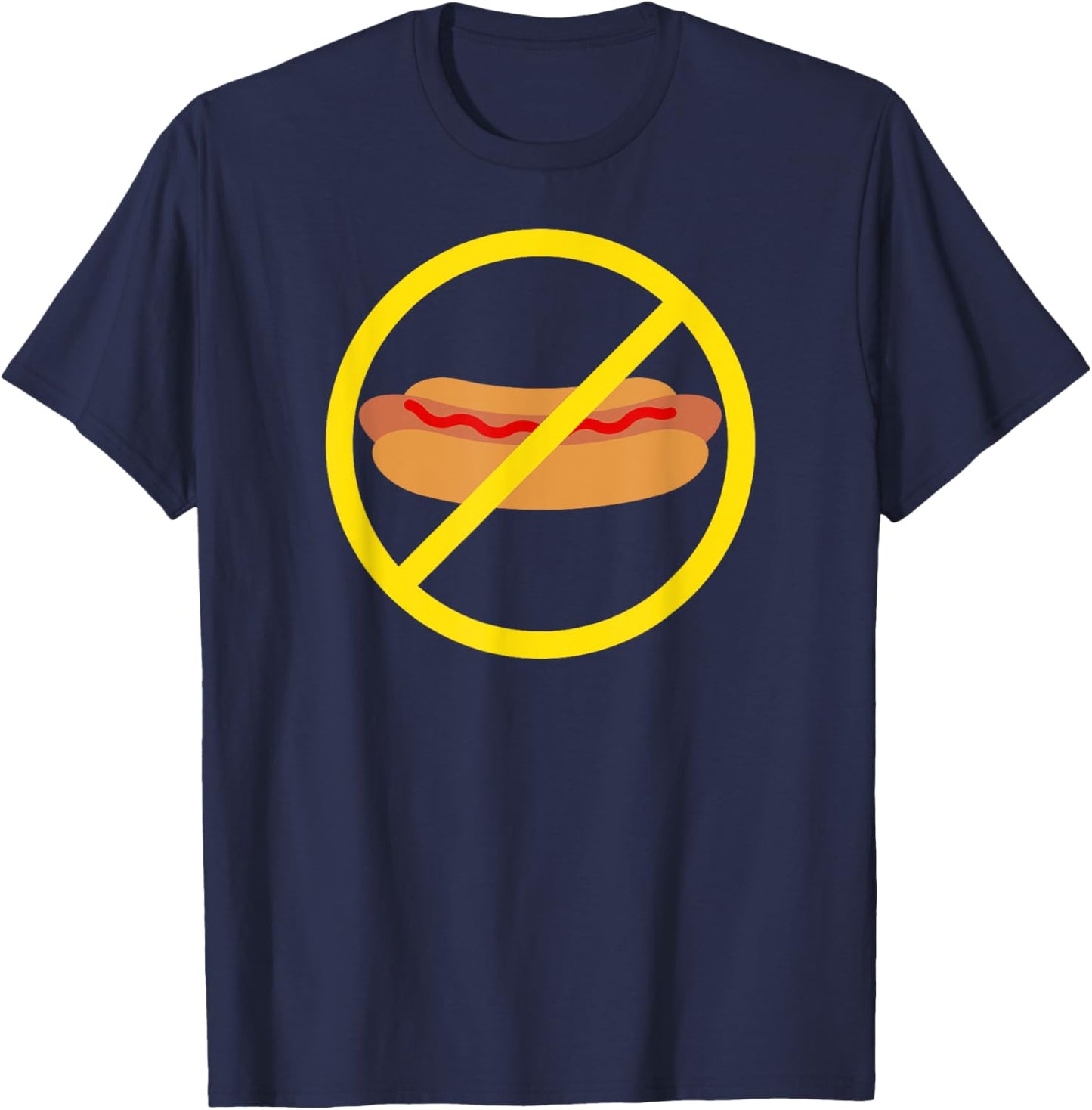 No Ketchup on a Hot Dog Funny Men Women Girls Kids T-Shirt - T-Shirt | Navy