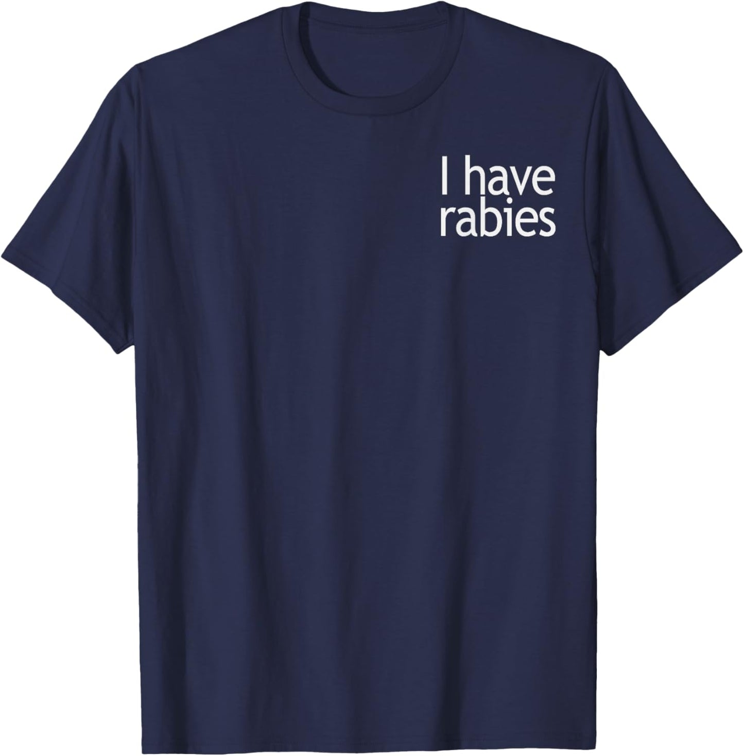 I Have Rabies Pocket Graphic T-Shirt - T-Shirt | Navy