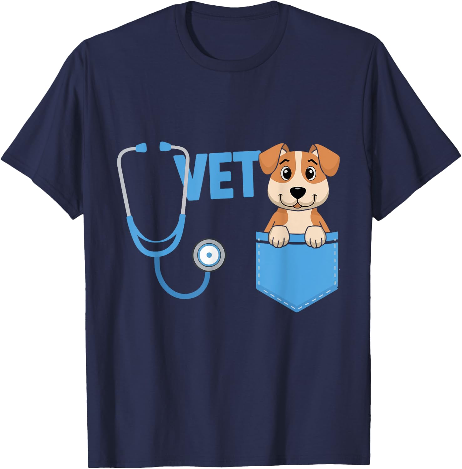 Funny Veterinarian Costume Halloween Animal Pet Doctor T-Shirt - T-Shirt | Navy