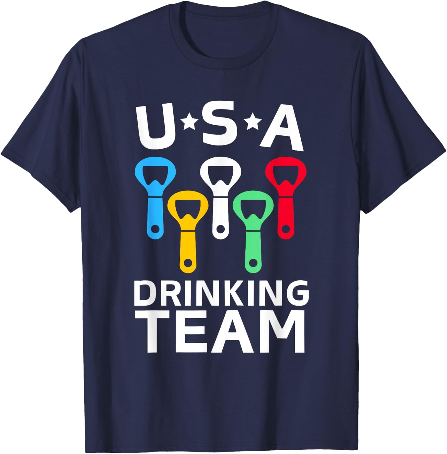 Funny USA Drinking Team Beer Party USA Drinking Team T-Shirt - T-Shirt | Navy