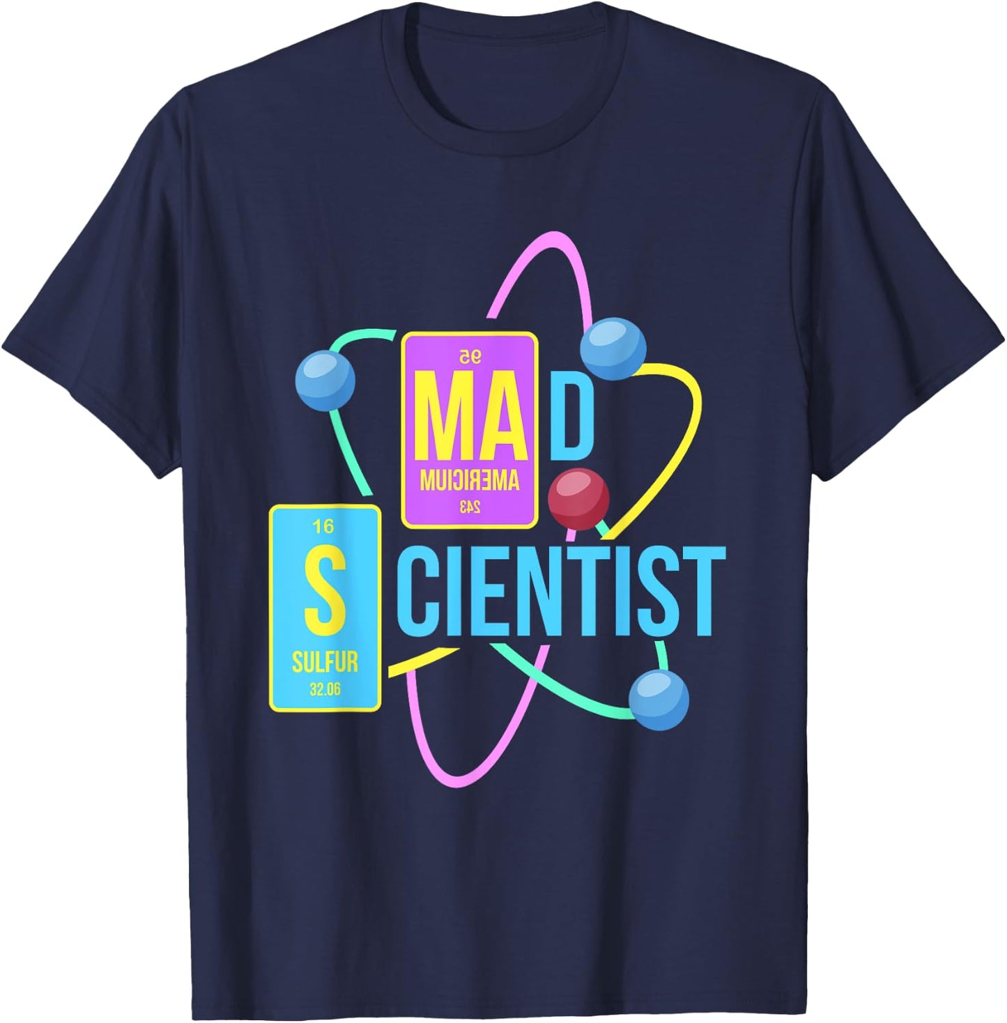 Mad Scientist T Shirt Science For Child Boys Girls Costume T-Shirt - T-Shirt | Navy
