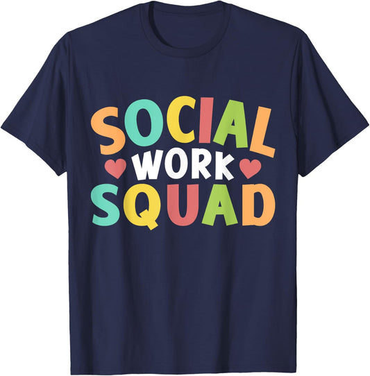 Social Work Squad Graduation Worker Job Social T-Shirt - T-Shirt | Navy