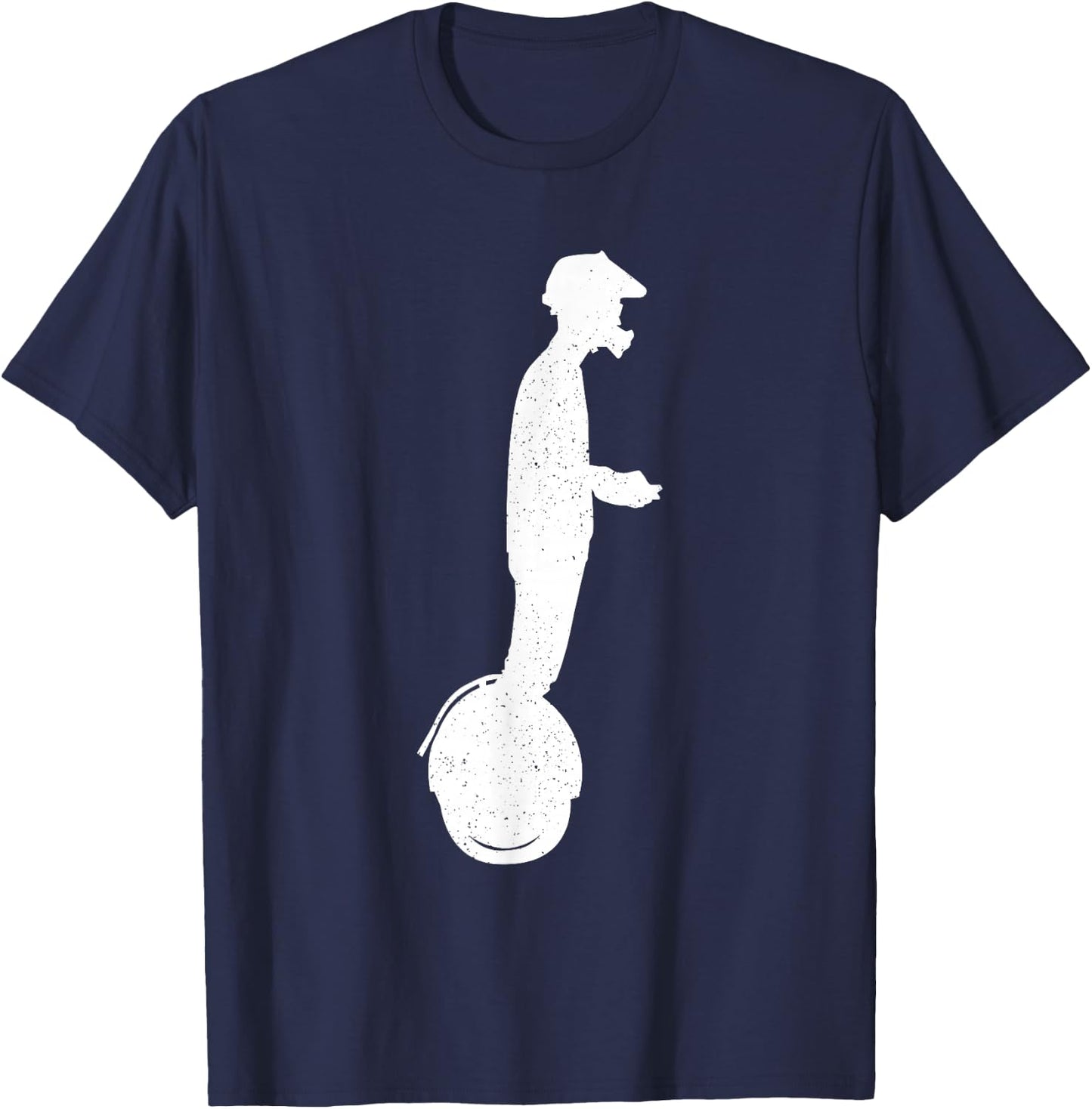 Funny Monowheel Design Women Electric Unicycle EUC T-Shirt - T-Shirt | Navy