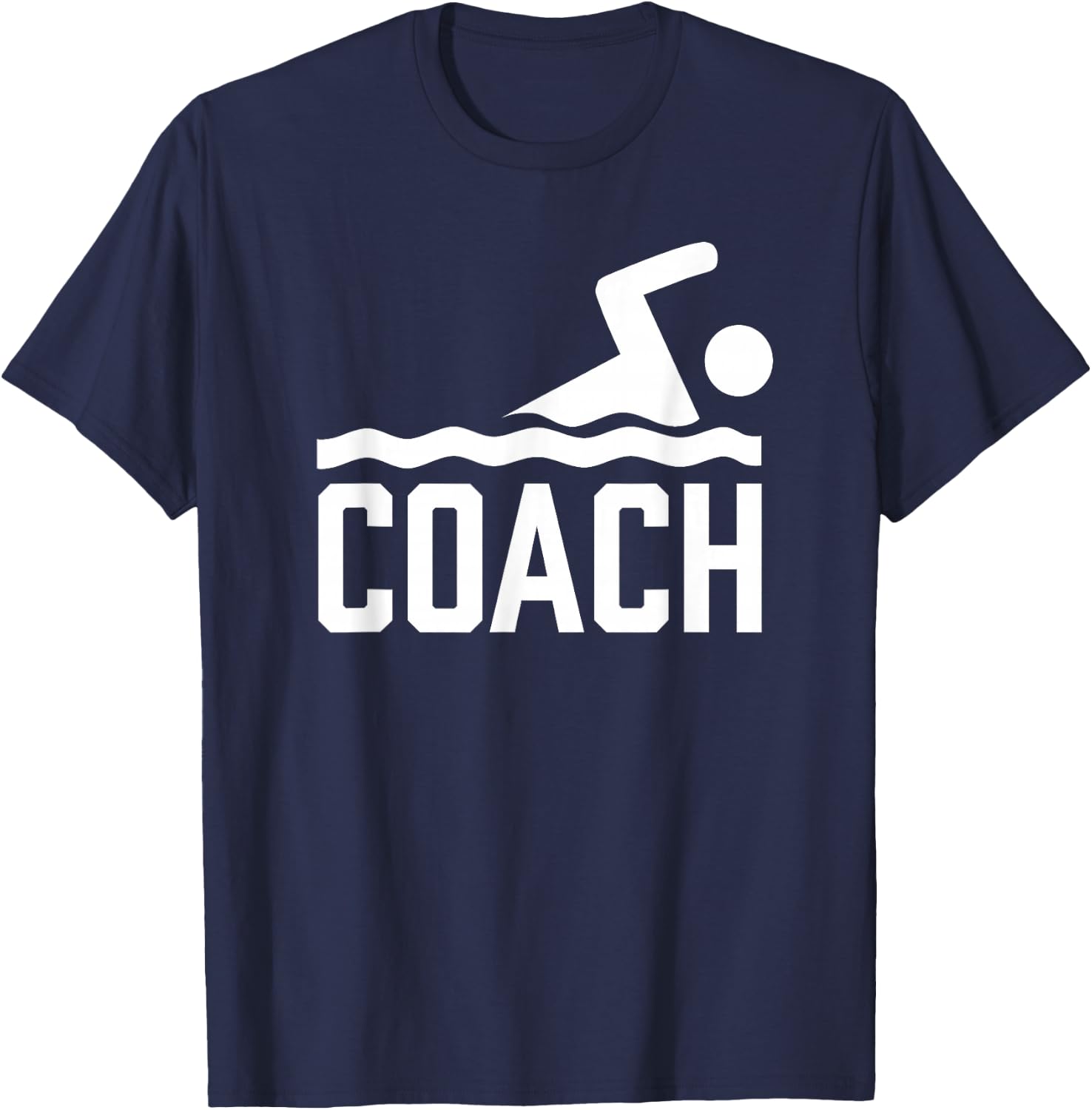 Swimming Coach Trainer Instructor Swimmer T-Shirt - T-Shirt | Navy