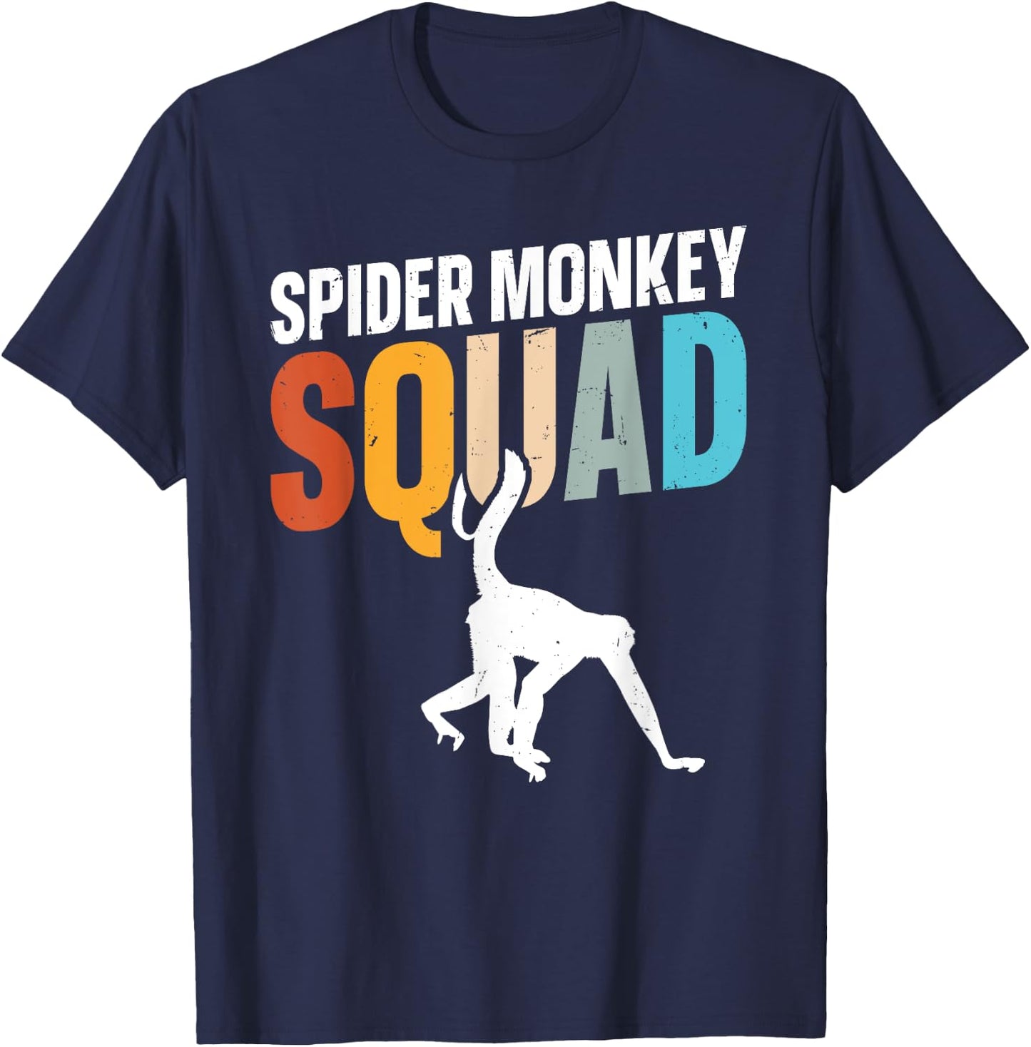 Spider Monkey Squad Design for a Spider monkey fan T-Shirt - T-Shirt | Navy