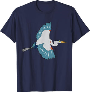 Great Blue Heron Bird Love Heron Birds T-Shirt - T-Shirt | Navy