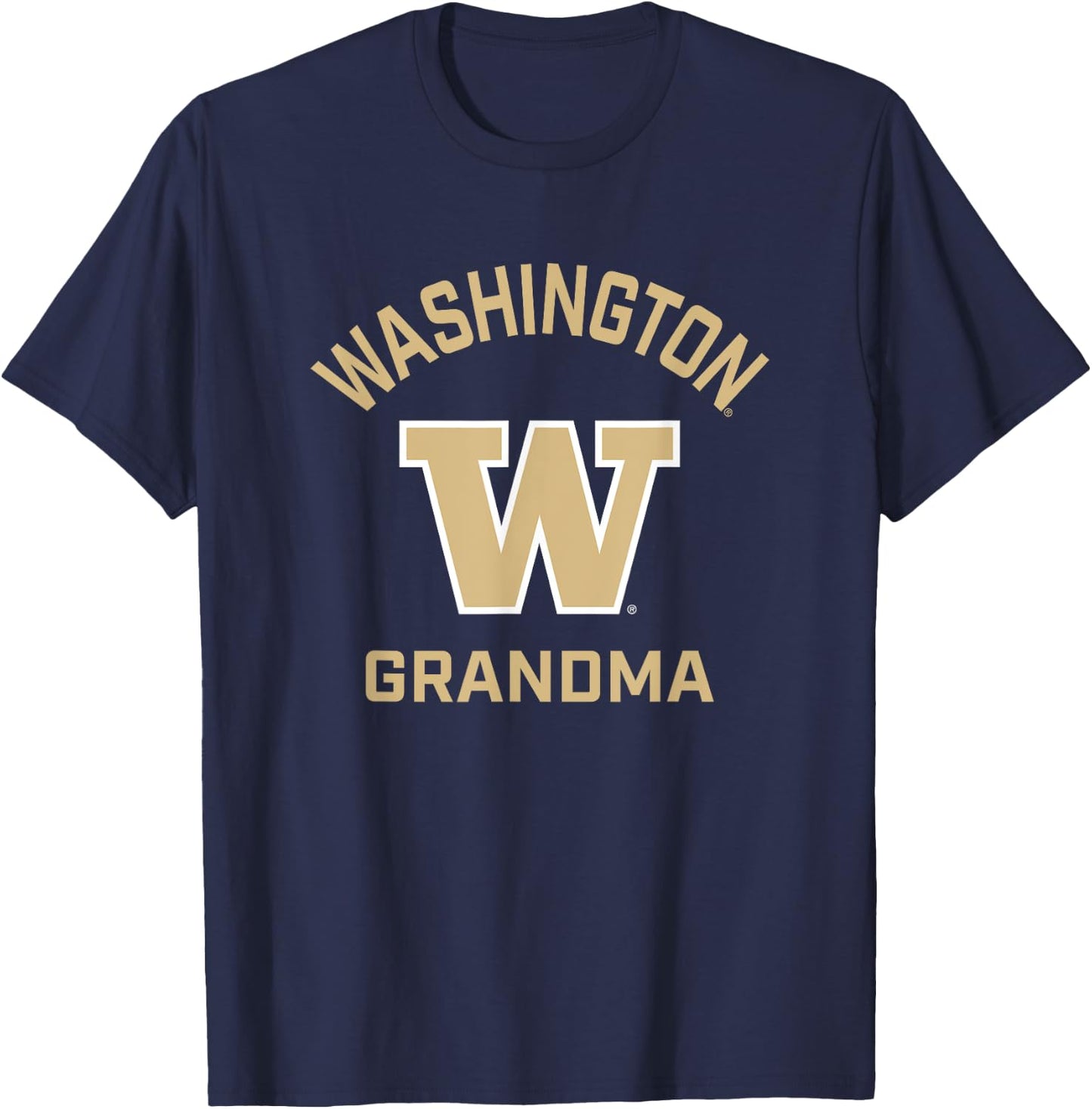 University of Washington Huskies Arched Grandma T-Shirt - T-Shirt | Navy