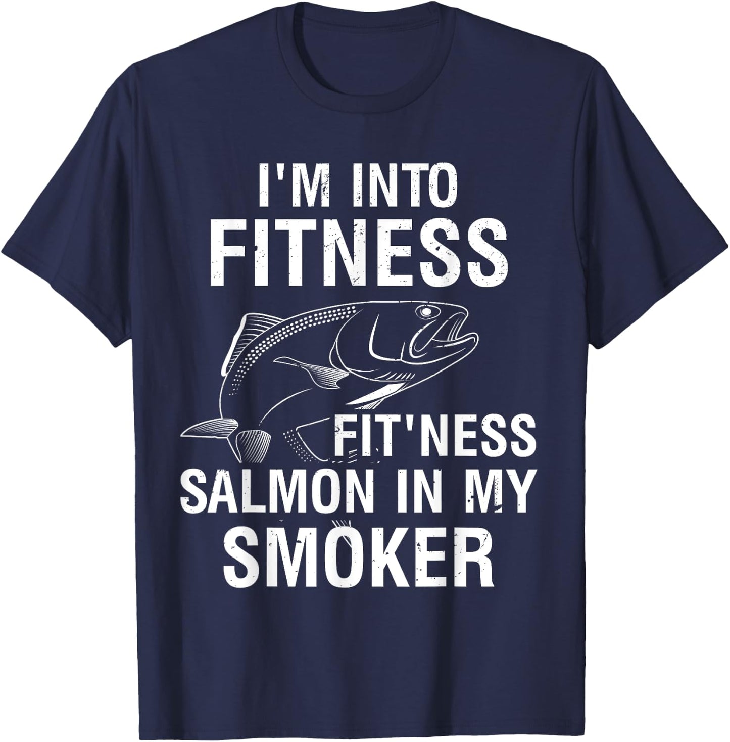 King Salmon Fishing fisherman T-Shirt - T-Shirt | Navy