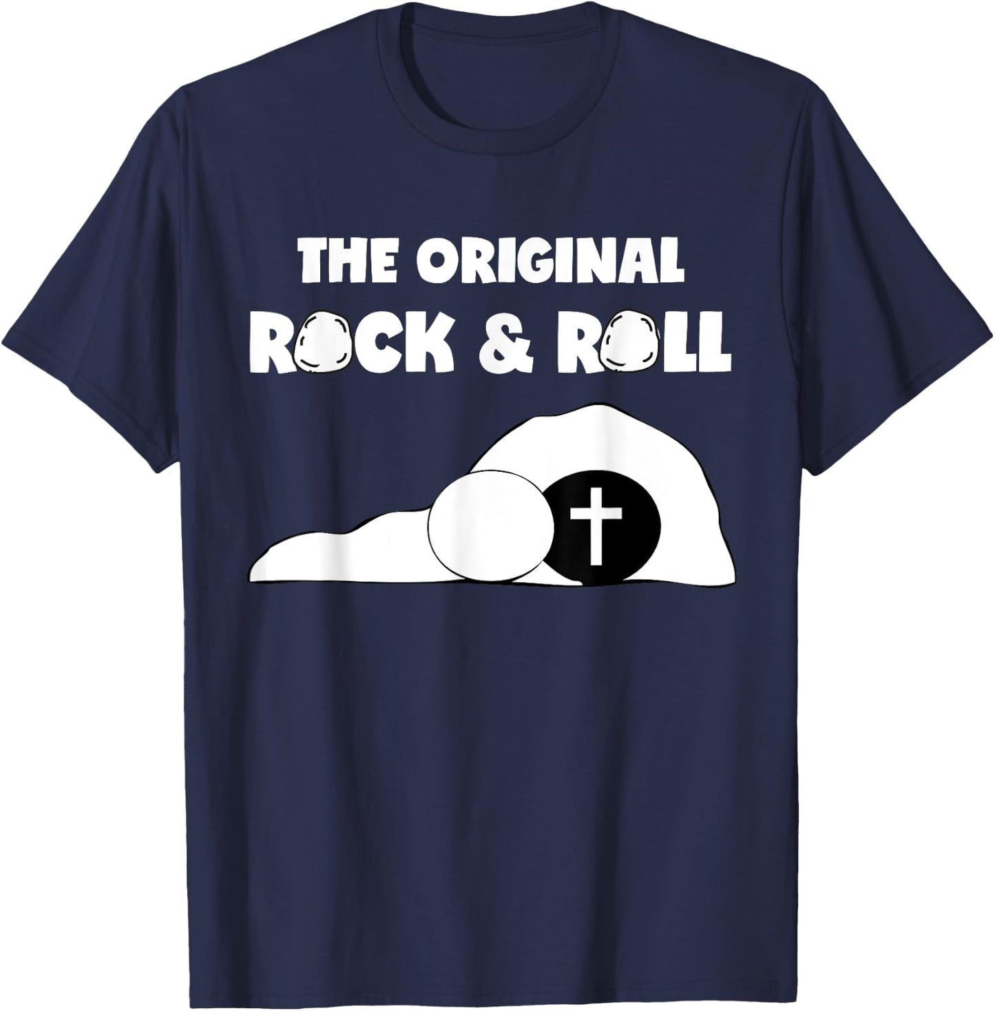 Easter T Shirt Men Women Kids The Original Rock Roll T-Shirt - T-Shirt | Navy