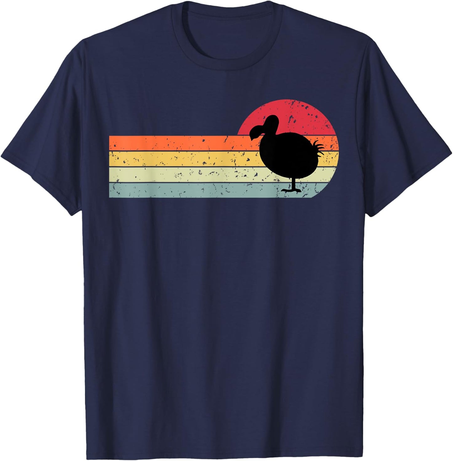 Dodo Bird Vintage Retro Flightless Bird T-Shirt - T-Shirt | Navy