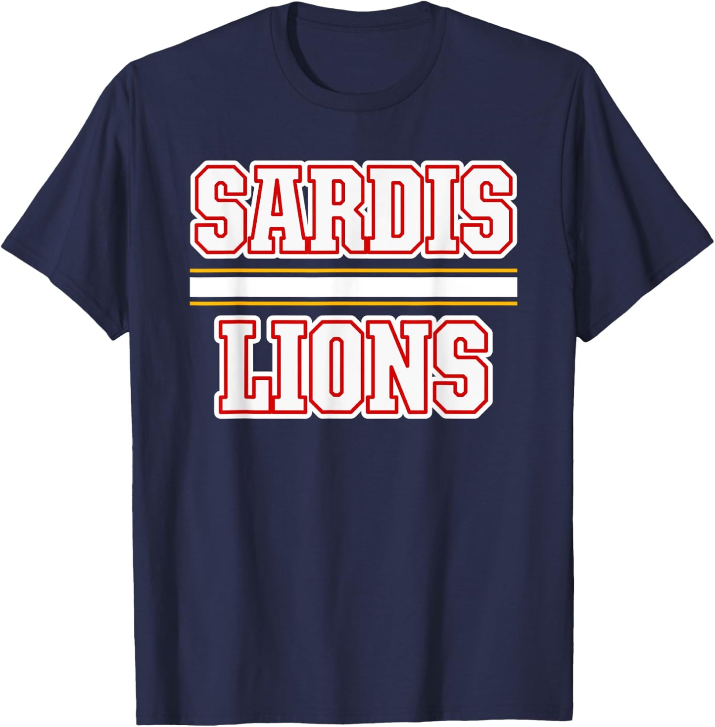 Sardis Lions Horizontal Stripes T-Shirt - T-Shirt | Navy