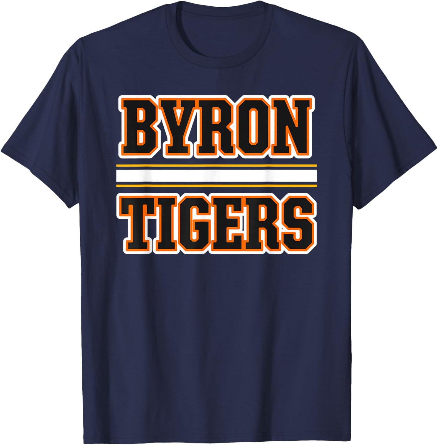 Byron Tigers Horizontal Stripes T-Shirt - T-Shirt | Navy