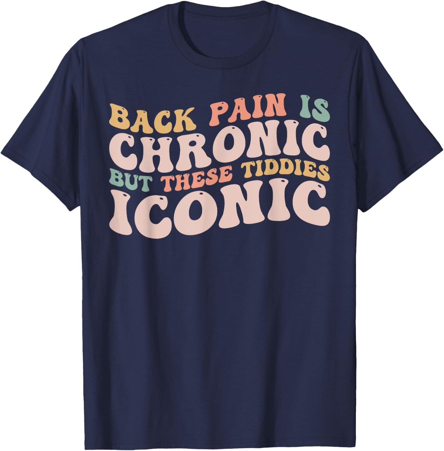 Big Boob Humor Iconic Funny Inappropriate Embarrassing T-Shirt - T-Shirt | Navy