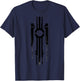 Black Geometric | Cool | S - 6XL | Men's Graphic T-Shirt - T-Shirt | Navy