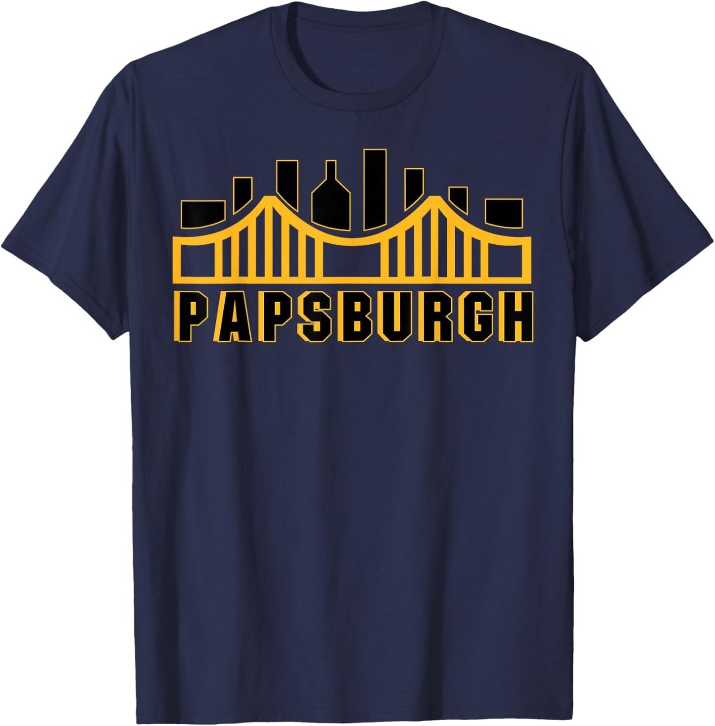 Pittsburgh Pennsylvania Grandfather Papsburgh Matching T-Shirt - T-Shirt | Navy