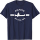 Maine Acadia National Park Bear Canoe Silhouette T-Shirt - T-Shirt | Navy
