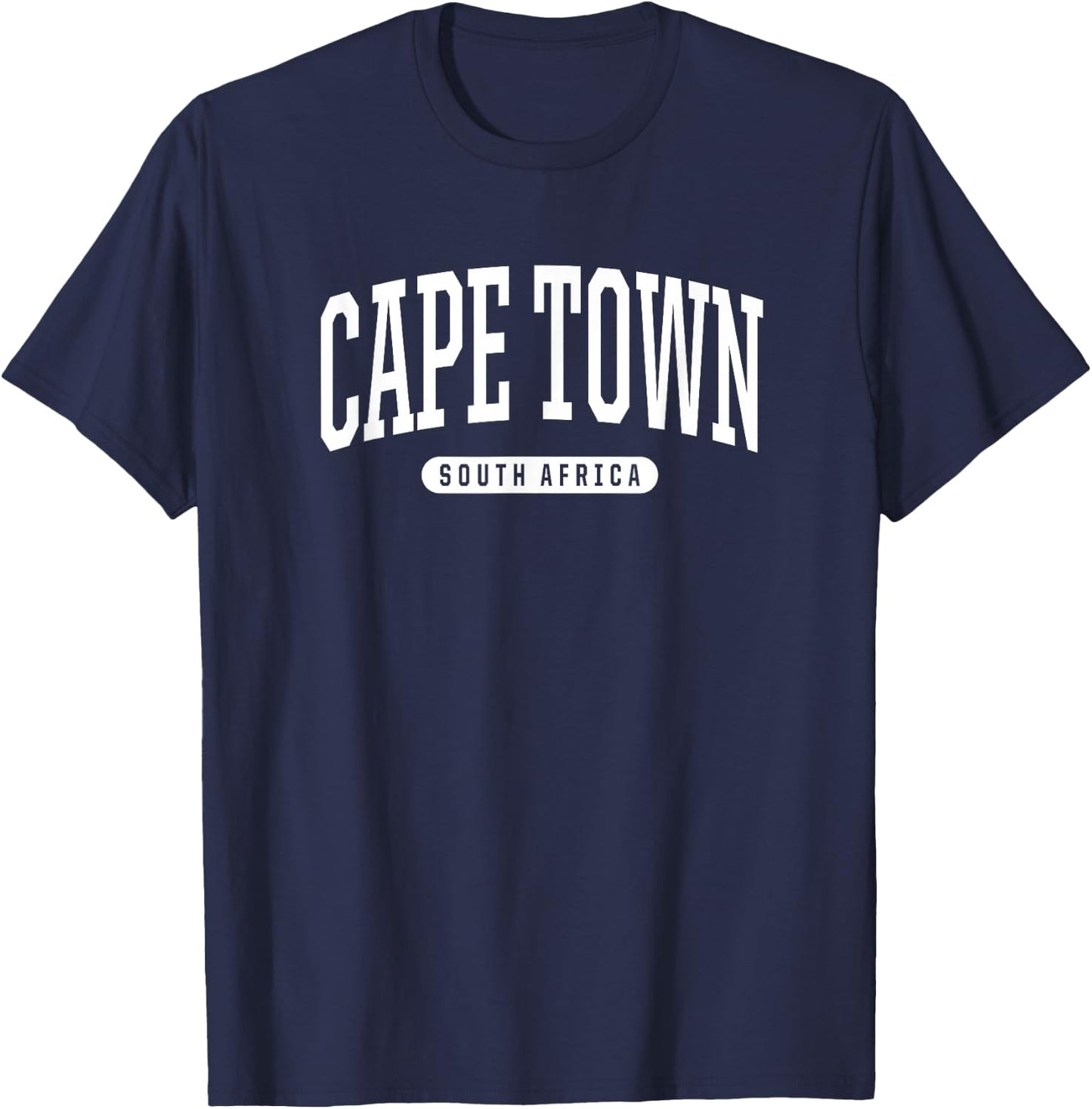 College Style Cape Town South Africa Souvenir Gift T-Shirt - T-Shirt | Navy
