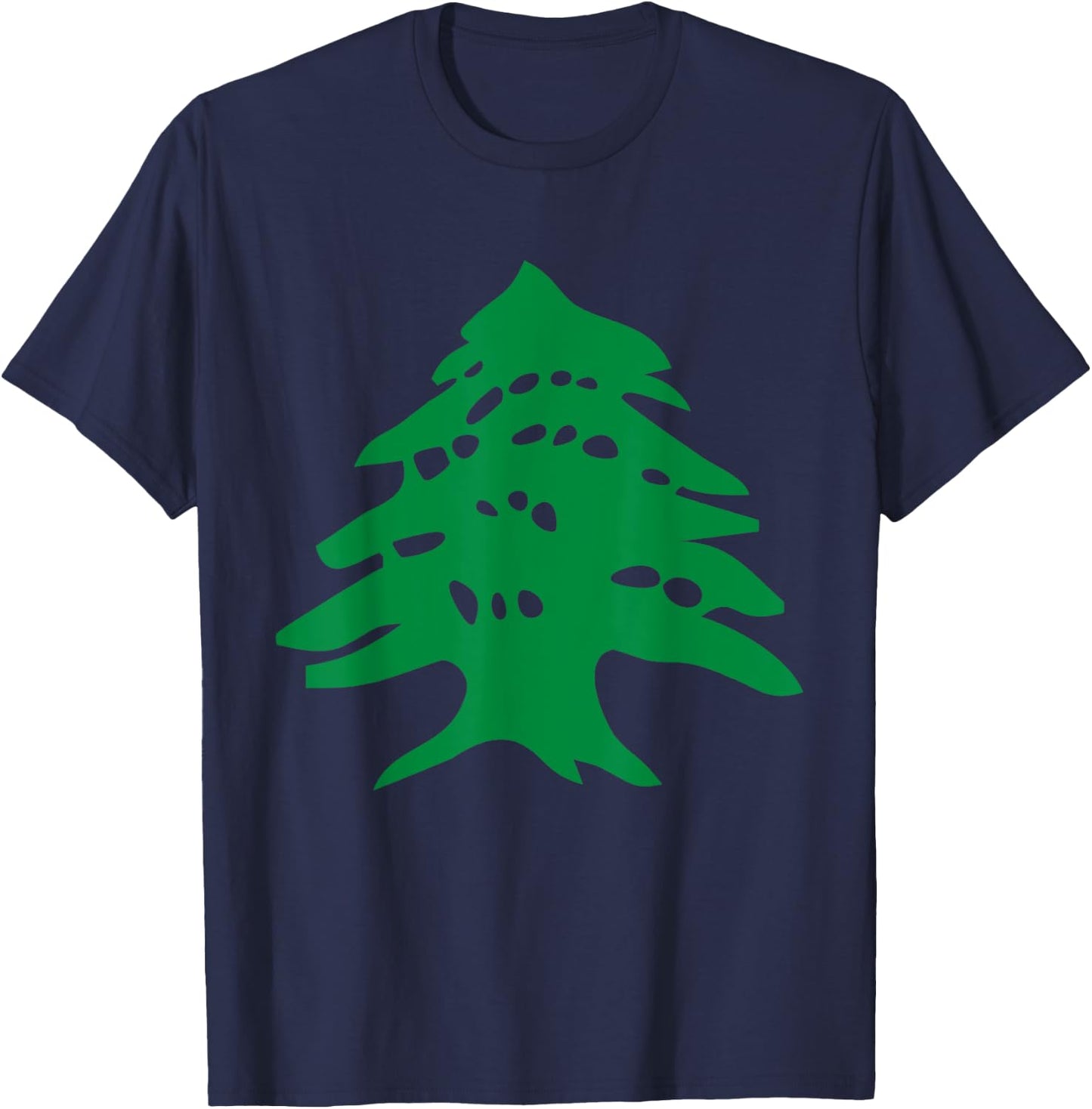 Lebanon Flag Cedar Tree Country Middle East T-Shirt - T-Shirt | Navy