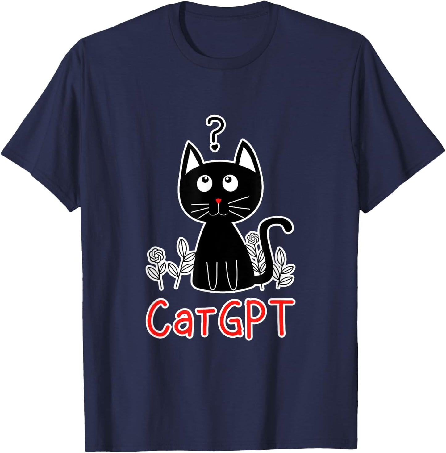 Funny Cat CatGPT ChatGPT Kitten Language Model AI T-Shirt - T-Shirt | Navy