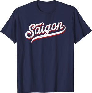 Saigon Vietnam - Ho Chi Minh City Travel Vintage Saigon T-Shirt - T-Shirt | Navy