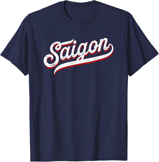 Saigon Vietnam - Ho Chi Minh City Travel Vintage Saigon T-Shirt - T-Shirt | Navy