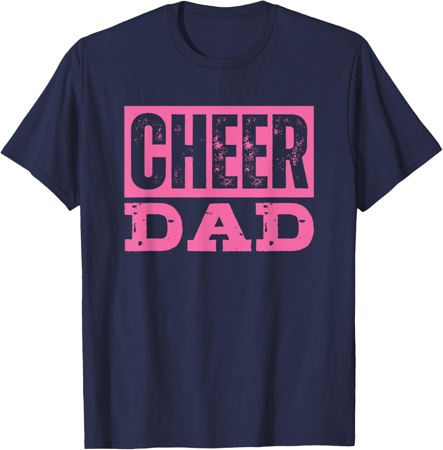 Cheer Dad Pink Cheerleading T-Shirt - T-Shirt | Navy
