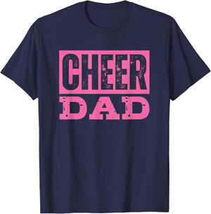 Cheer Dad Pink Cheerleading T-Shirt - T-Shirt | Navy