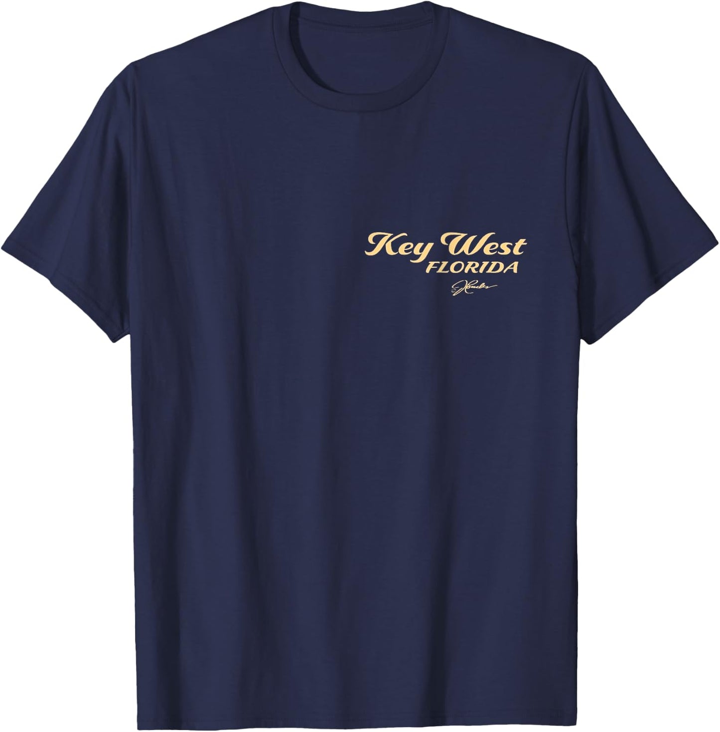Key West, Florida, Palm Tree (2-Sided) T-Shirt - T-Shirt | Navy