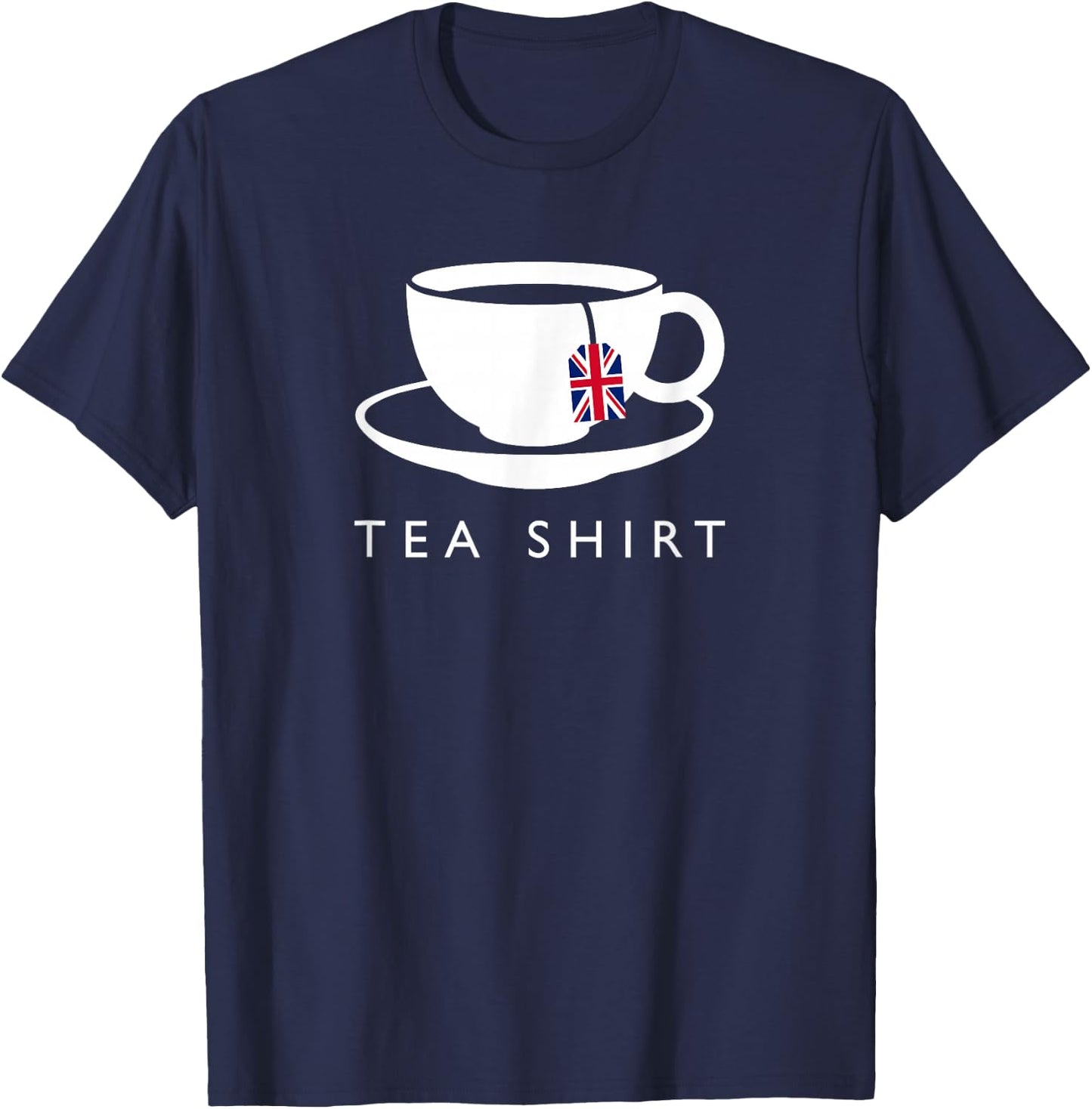I Love English Tea UK Flag T-Shirt - T-Shirt | Navy