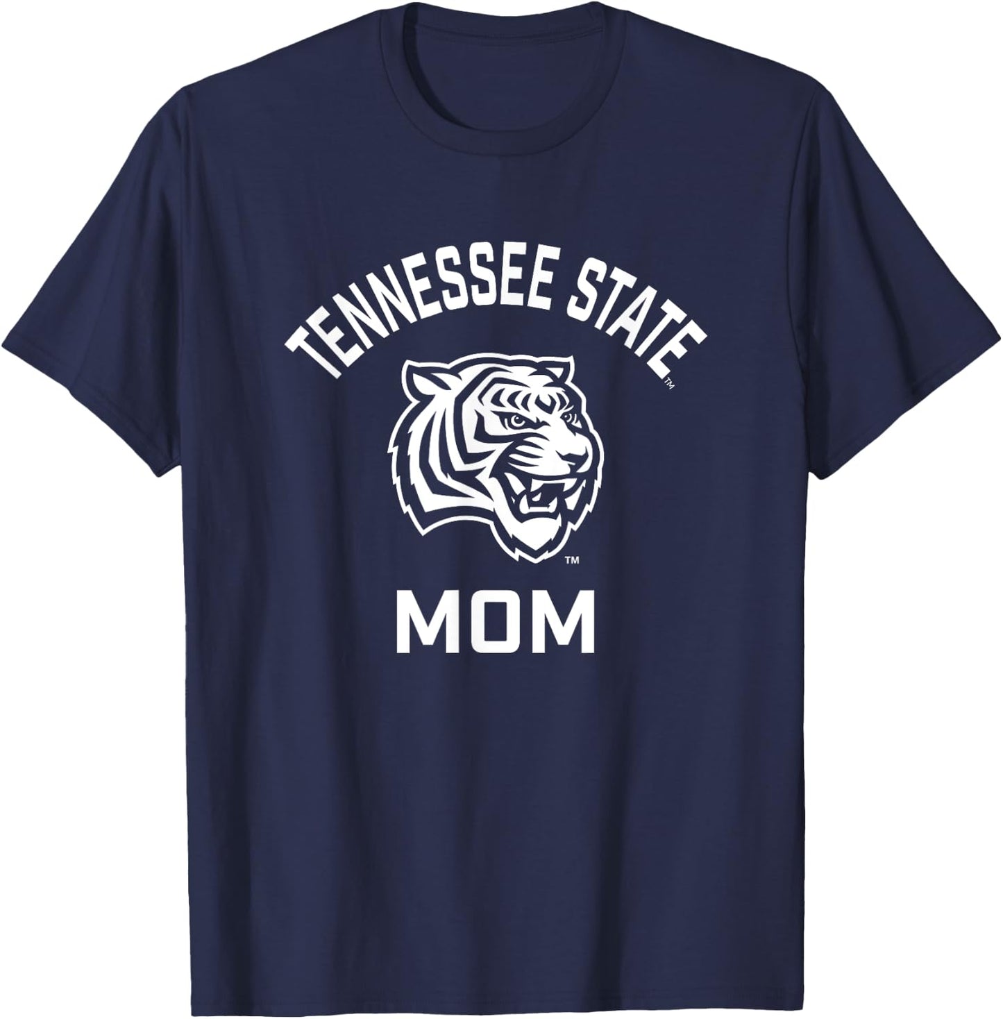 Tennessee State University TSU Tigers Arched Mom T-Shirt - T-Shirt | Navy