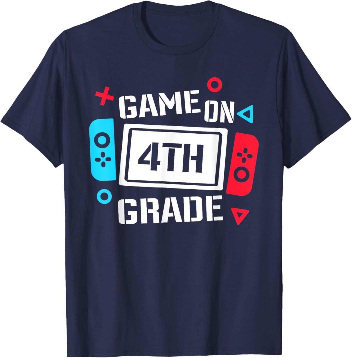Game On 4th Grade Boys Kids Fourth Grade Back To School T-Shirt - T-Shirt | Navy