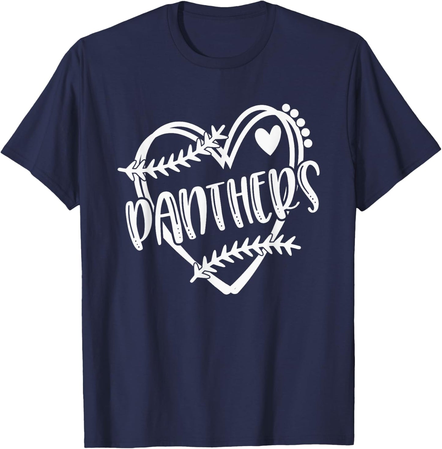 Baseball Softball Panther School Sports Fan Team Spirit T-Shirt - T-Shirt | Navy