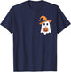 Ghost Drinking Coffee Funny Halloween Costume Coffee Lover T-Shirt - T-Shirt | Navy