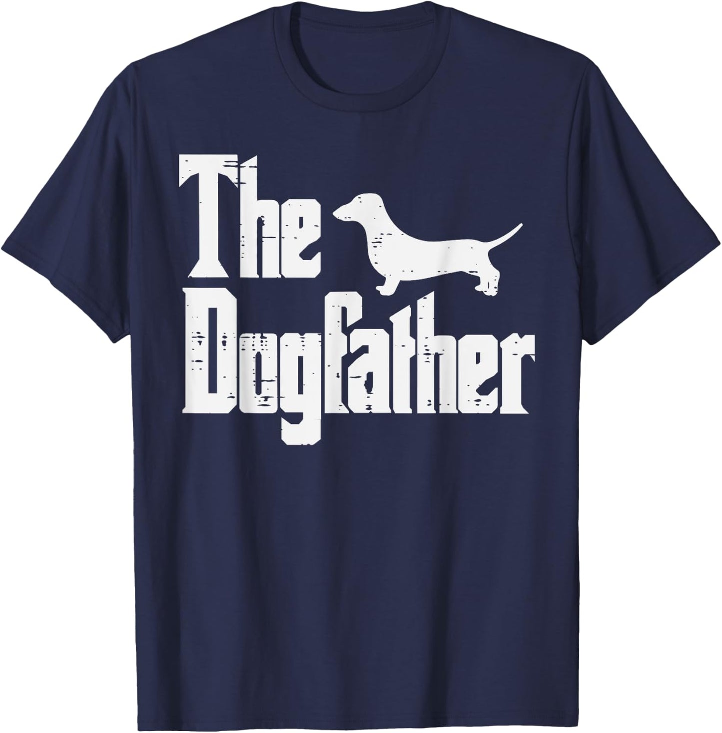 Fathers Day Dogfather Funny Fur Dad Daddy Papa Pet Dog Lover Men T-Shirt - T-Shirt | Navy