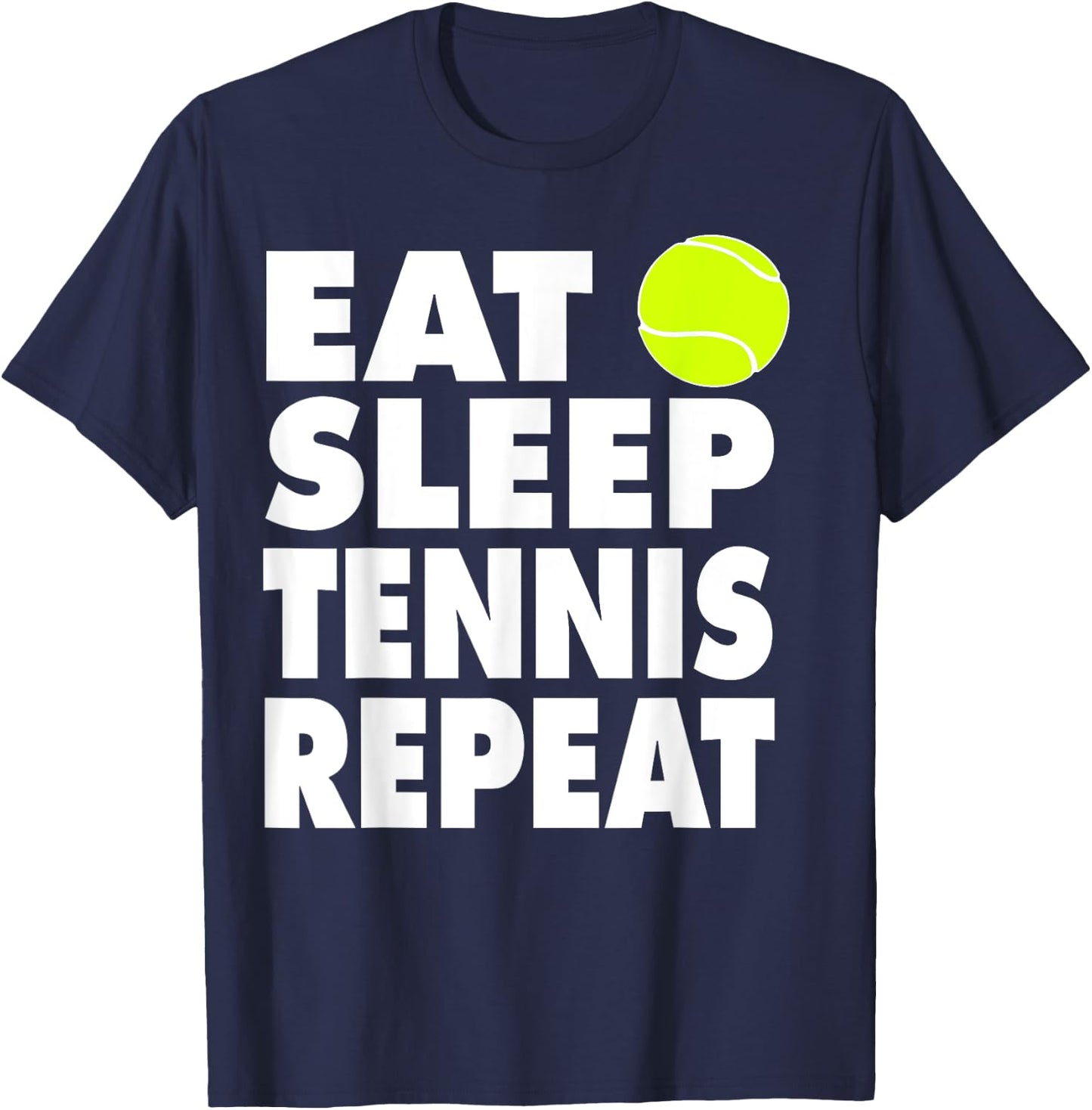 Eat Sleep Tennis Repeat T-Shirt - T-Shirt | Navy