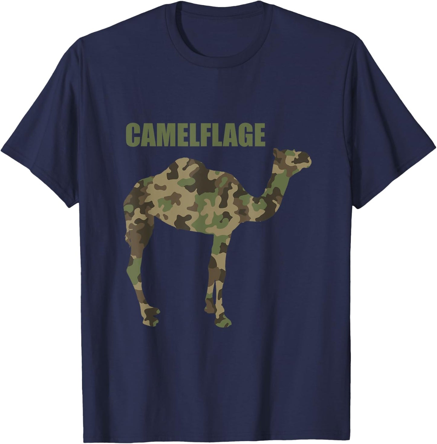 Camel Dromedary Dessert Animal - Camel Camelflage T-Shirt - T-Shirt | Navy